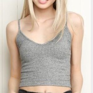 Heathered Gray Brandy Melville Tank Top - One Size